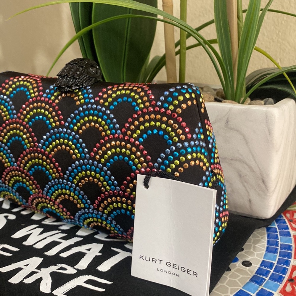 Kurt Geiger Rainbow Crystal Clutch - Picture 10 of 13